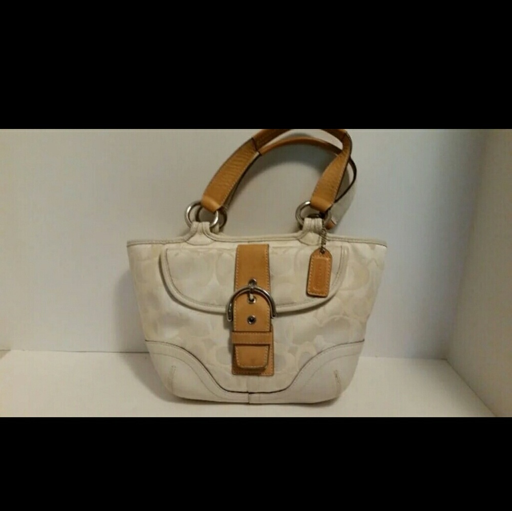 Coach Signature White Optic Tote